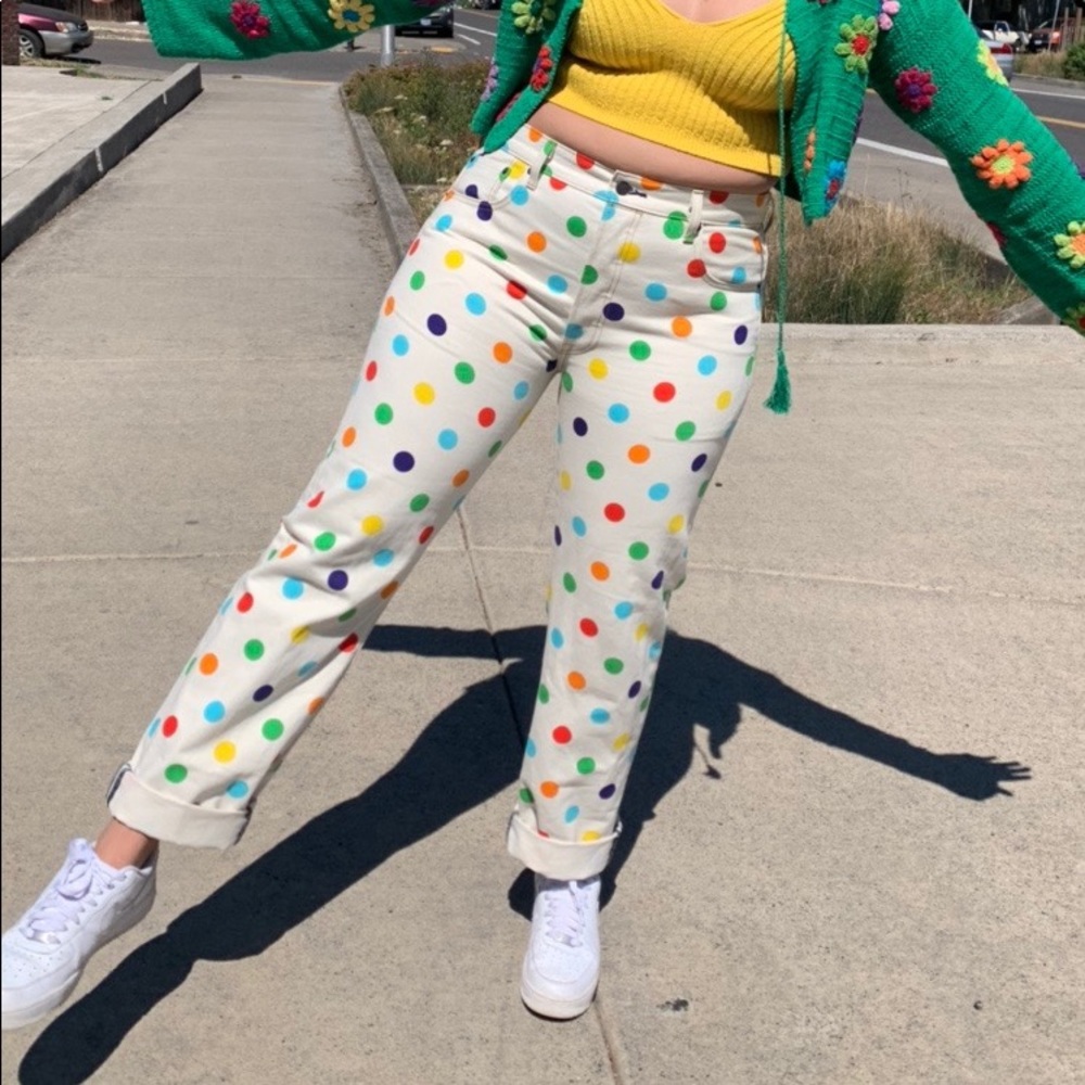 Rare golf wang x Levi 501 polka dot jeans